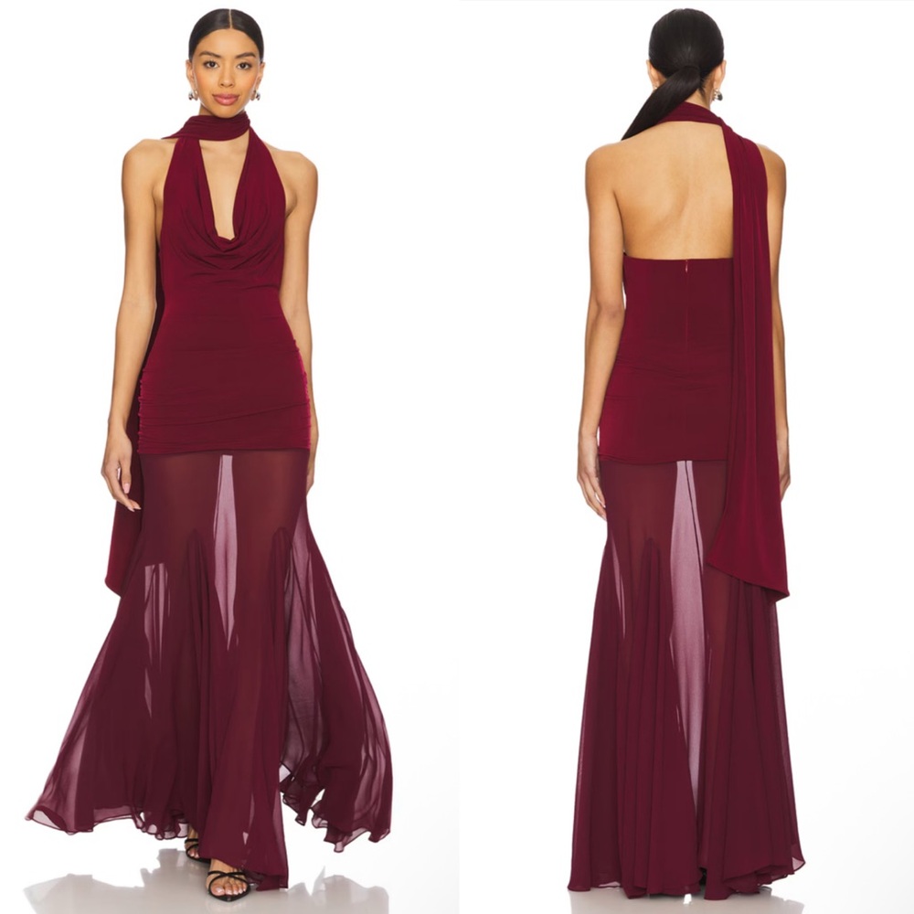 Majorelle Vesper Gown Maxi Dress in Oxblood Size Small NEW! New with tags!